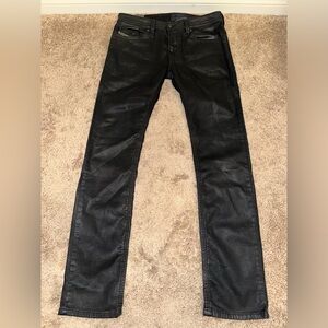 Diesel Men's Jeans 28/32 Thavar Jog Jeans Black Coated size 30